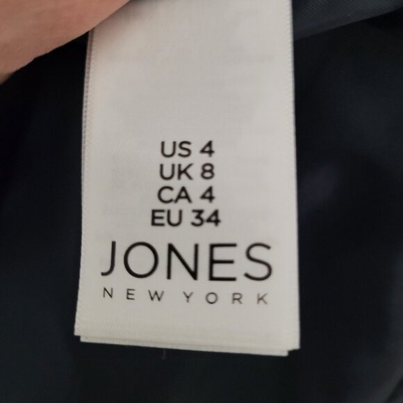 Jones New York Navy Blue Lined Suit Jacket Womens Size 4 Career Professional - Picture 6 of 7